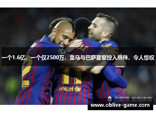 一个1.6亿，一个仅2500万，皇马与巴萨夏窗投入悬殊，令人惊叹